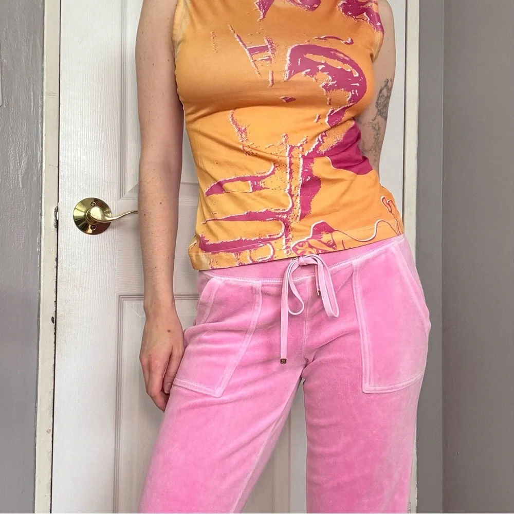 Pink Velour Juicy Couture Pants - Picture 2 of 3